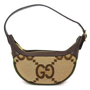 Gucci Ophidia Shoulder Bag Camel Brown Ebony Jumbo GG Canvas